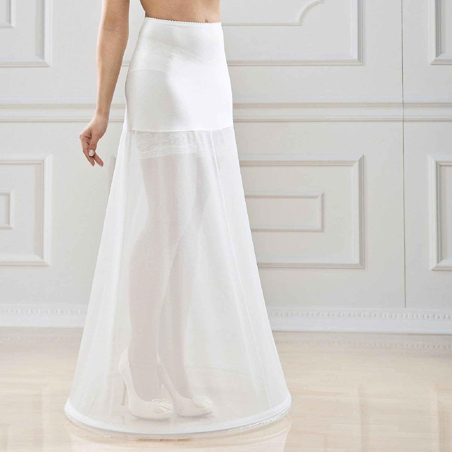 Lacey Bell Femme Jupon Maxi Elegante Elastique Taille pour Robe de Mariee P2-190