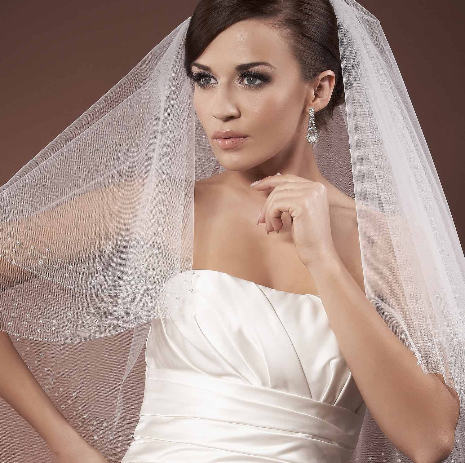 Collier Blanc/argenté – Perles De Verre Nacrées – Pour Mariage Ou Soirée (Femme)