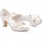 Chaussures mariage satin ivoire Luciana Westerleigh
