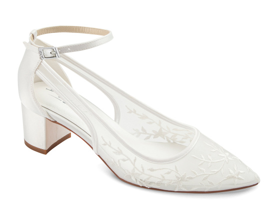 Escarpins à Talon Haut Et Double Plateforme - Bride Cheville, Blanc, Pointure 42.5, Neuf