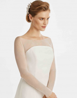 Boléro mariage tulle stretch ivoire Esther
