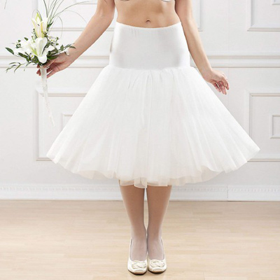 4 couches jupon femme jupon au-dessus de jupe longueur genou pour robe de mariée 